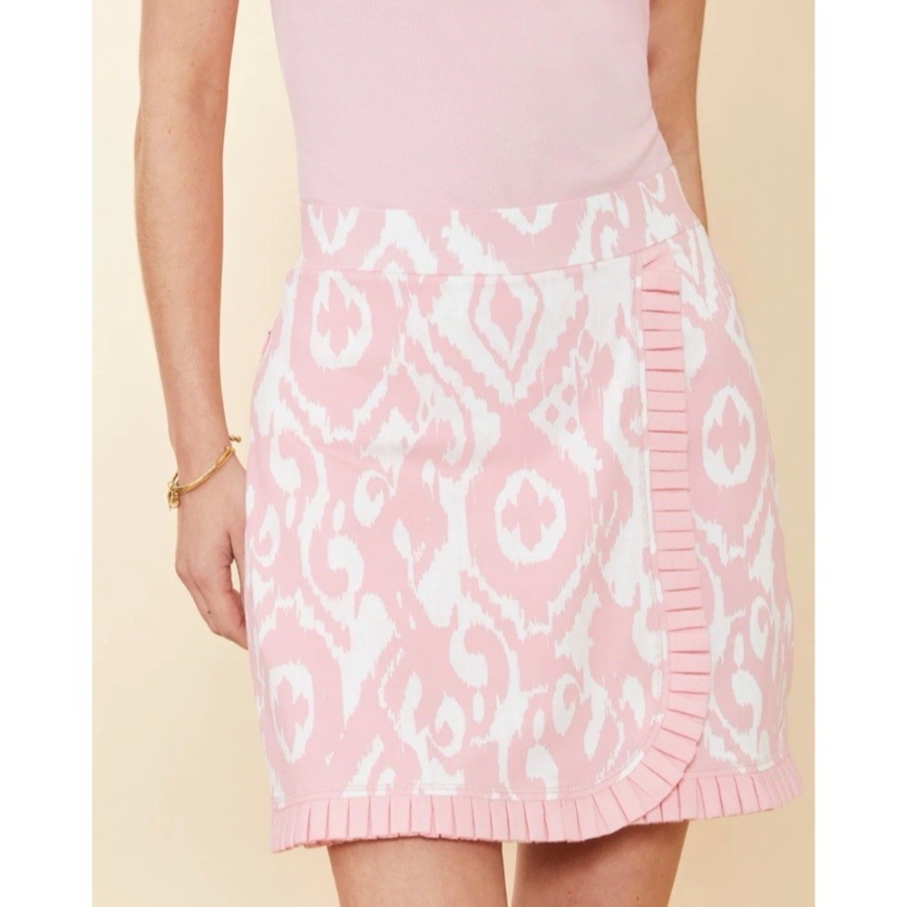 Spartina 449 Women Size Small Jersey Wrap Skort Clara Ikat Pink